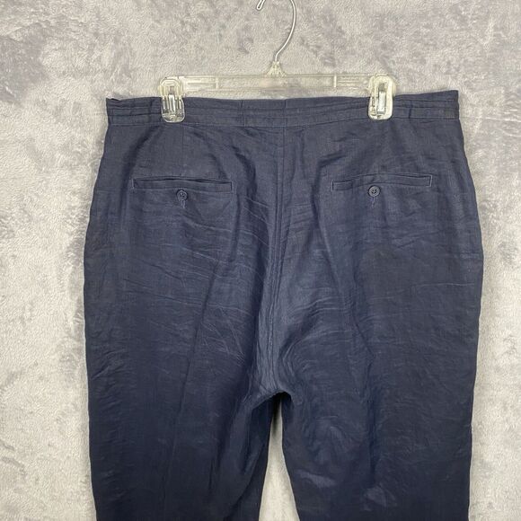 Lorenzino Pants Womens XL Linen Capsule Everyday Casual Minimal Classic Light - Picture 4 of 7